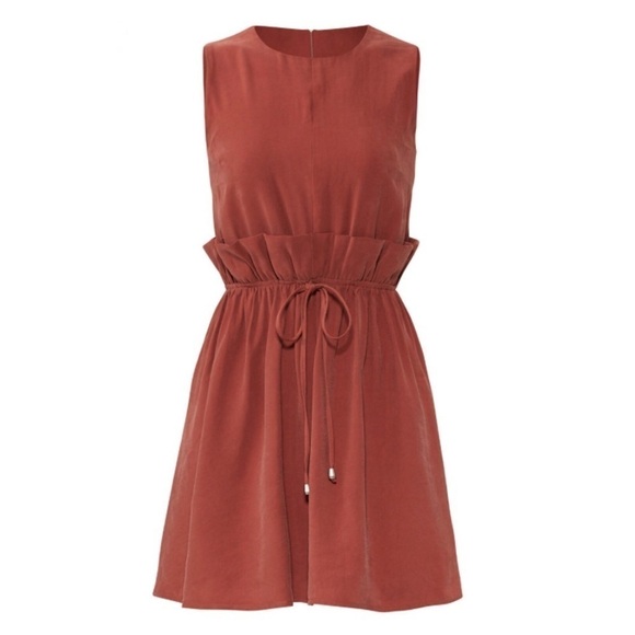J.O.A. Ruffle Paperbag Waist sleeveless Mini Dress - Picture 1 of 8